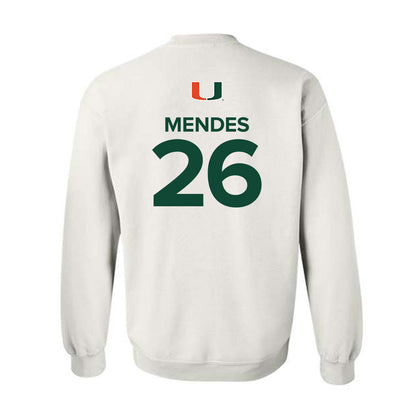 Miami - NCAA Women's Basketball : Dayana Mendes - Replica Shersey Crewneck Sweatshirt-1