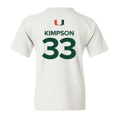 Miami - NCAA Women's Basketball : Amarachi Kimpson - Replica Shersey Youth T-Shirt-1