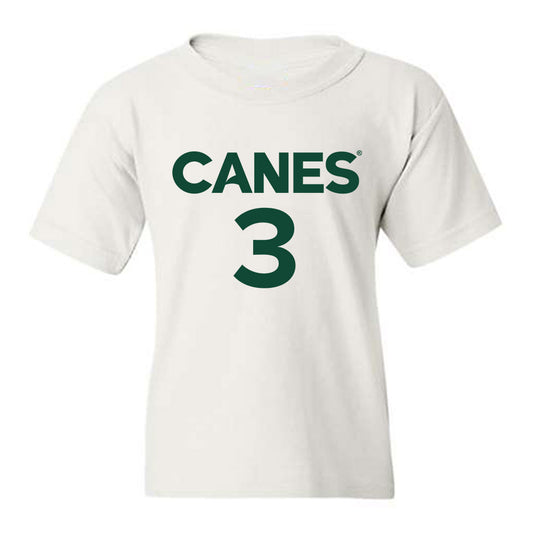 Miami - NCAA Men's Basketball : Tre Donaldson - Replica Shersey Youth T-Shirt-0