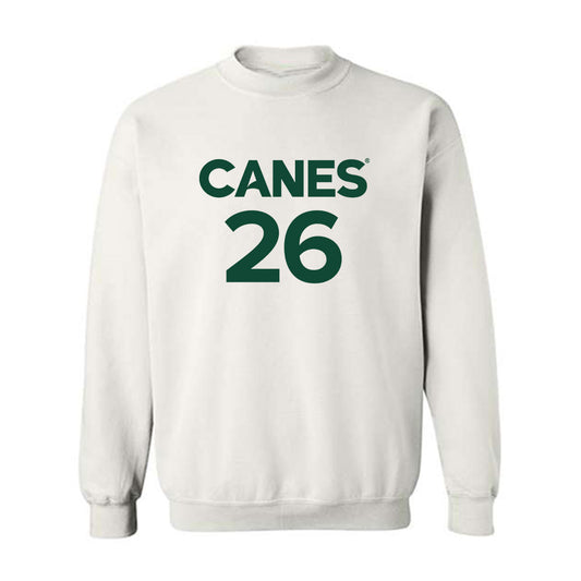 Miami - NCAA Women's Basketball : Dayana Mendes - Replica Shersey Crewneck Sweatshirt-0