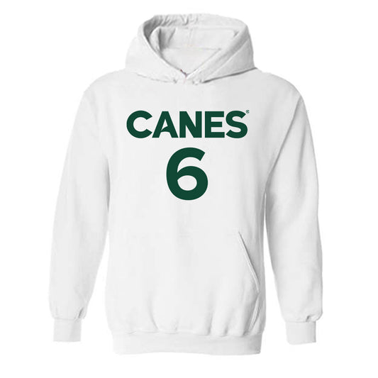 Miami - NCAA Men's Basketball : Treyvon Maddox - Replica Shersey Hooded Sweatshirt-0