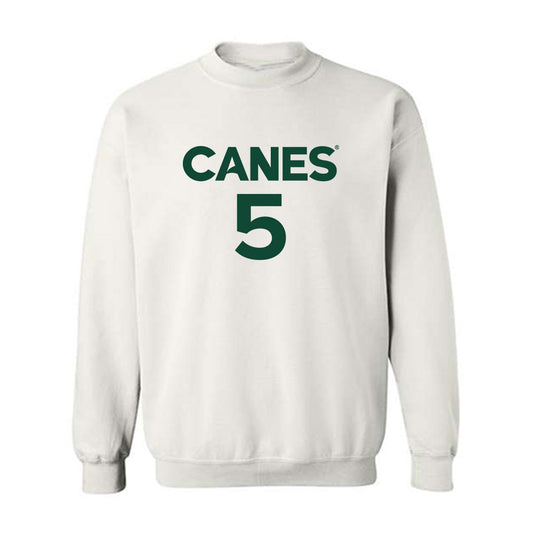 Miami - NCAA Men's Basketball : Malik Reneau - Replica Shersey Crewneck Sweatshirt-0