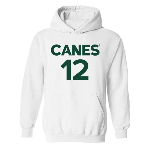 Miami - NCAA Men's Basketball : John Laboy II - Replica Shersey Hooded Sweatshirt-0