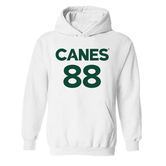 Miami - NCAA Men's Basketball : Timotej Malovec - Replica Shersey Hooded Sweatshirt-0