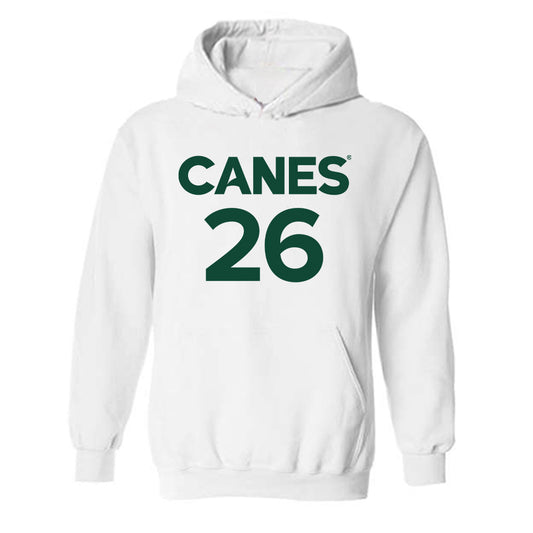 Miami - NCAA Women's Basketball : Dayana Mendes - Replica Shersey Hooded Sweatshirt-0