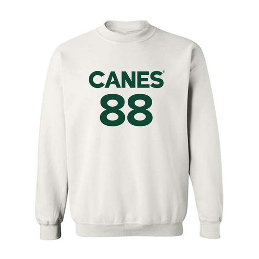 Miami - NCAA Men's Basketball : Timotej Malovec - Replica Shersey Crewneck Sweatshirt-0
