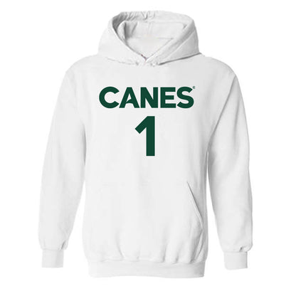 Miami - NCAA Women's Basketball : Camille Williams - Replica Shersey Hooded Sweatshirt-0