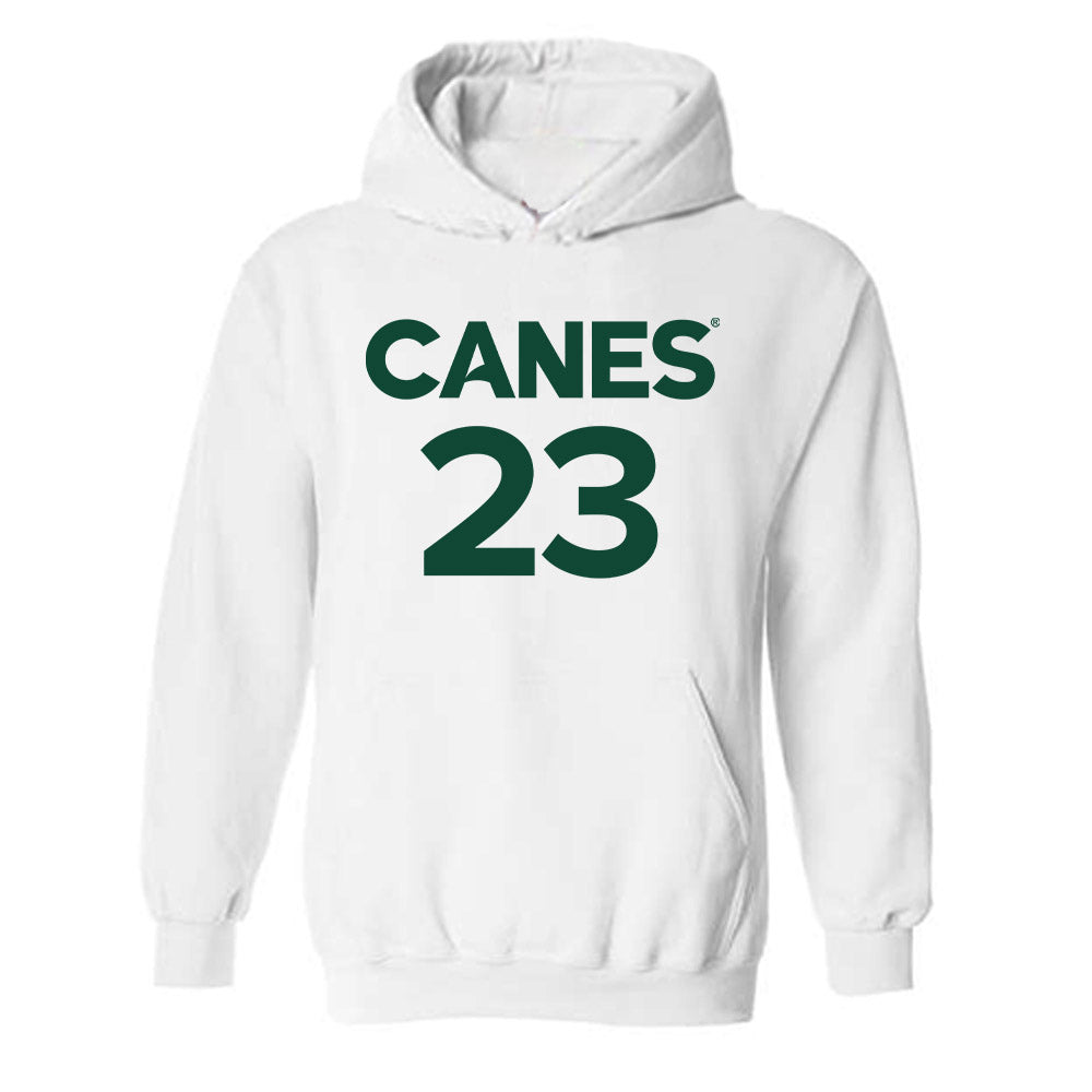 Miami - NCAA Women's Basketball : Meredith Tippner - Replica Shersey Hooded Sweatshirt-0