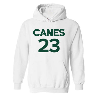 Miami - NCAA Women's Basketball : Meredith Tippner - Replica Shersey Hooded Sweatshirt-0
