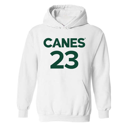 Miami - NCAA Women's Basketball : Meredith Tippner - Replica Shersey Hooded Sweatshirt-0