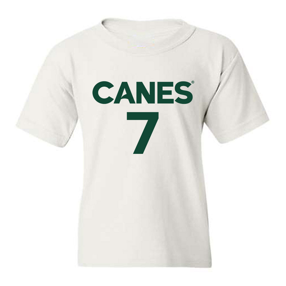 Miami - NCAA Men's Basketball : Shelton Henderson - Replica Shersey Youth T-Shirt-0