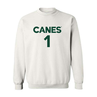 Miami - NCAA Women's Basketball : Camille Williams - Replica Shersey Crewneck Sweatshirt-0