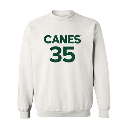 Miami - NCAA Men's Basketball : Dante Allen - Replica Shersey Crewneck Sweatshirt-0
