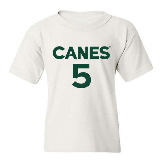 Miami - NCAA Men's Basketball : Malik Reneau - Replica Shersey Youth T-Shirt-0