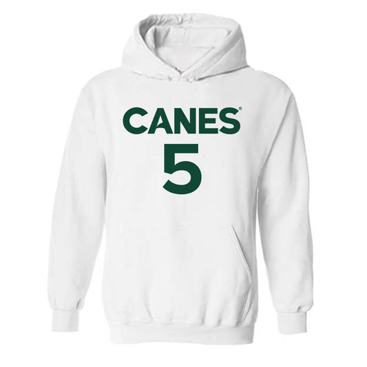 Miami - NCAA Men's Basketball : Malik Reneau - Replica Shersey Hooded Sweatshirt-0
