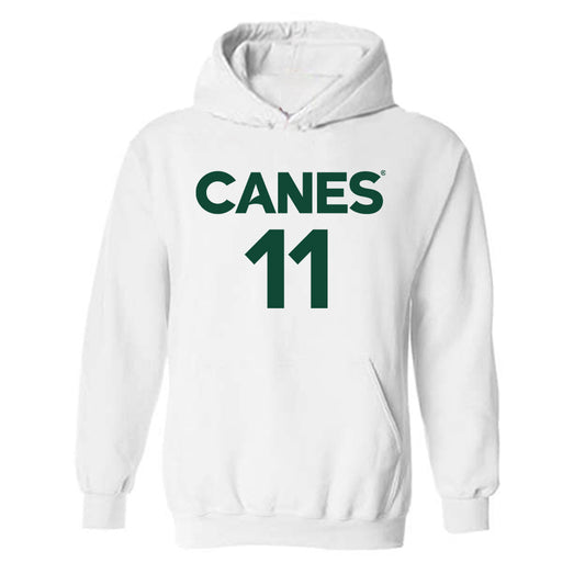 Miami - NCAA Men's Basketball : Salih Altuntas - Replica Shersey Hooded Sweatshirt-0