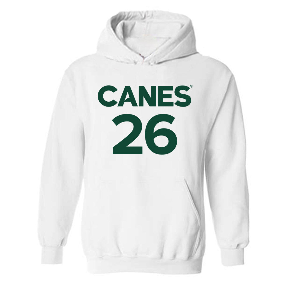 Miami - NCAA Women's Basketball : Dayana Mendes - Replica Shersey Hooded Sweatshirt-0