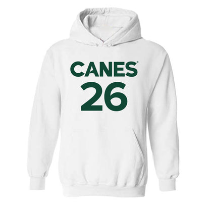 Miami - NCAA Women's Basketball : Dayana Mendes - Replica Shersey Hooded Sweatshirt-0