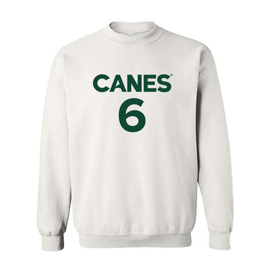 Miami - NCAA Men's Basketball : Treyvon Maddox - Replica Shersey Crewneck Sweatshirt-0