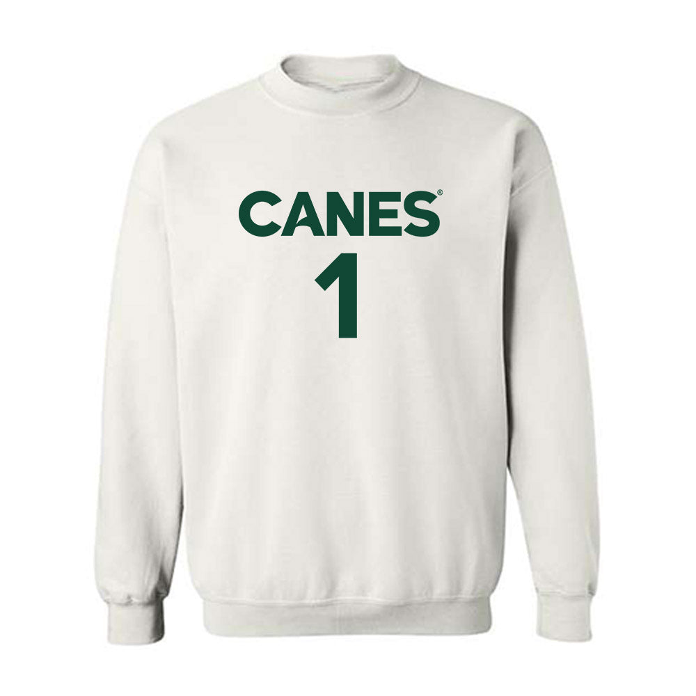 Miami - NCAA Women's Basketball : Cameron Williams - Replica Shersey Crewneck Sweatshirt-0