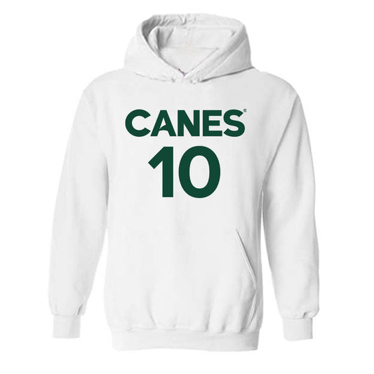 Miami - NCAA Men's Basketball : Tru Washington - Replica Shersey Hooded Sweatshirt-0