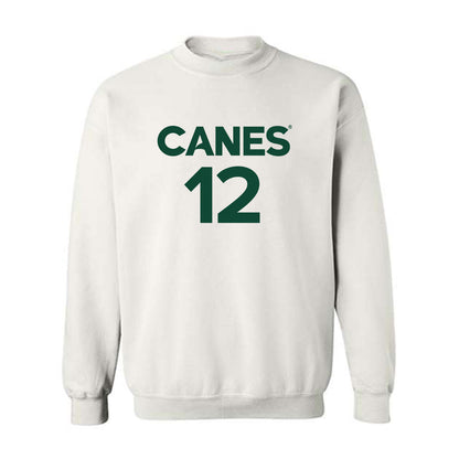 Miami - NCAA Women's Basketball : Natalie Wetzel - Replica Shersey Crewneck Sweatshirt-0