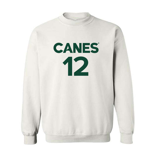 Miami - NCAA Women's Basketball : Natalie Wetzel - Replica Shersey Crewneck Sweatshirt-0