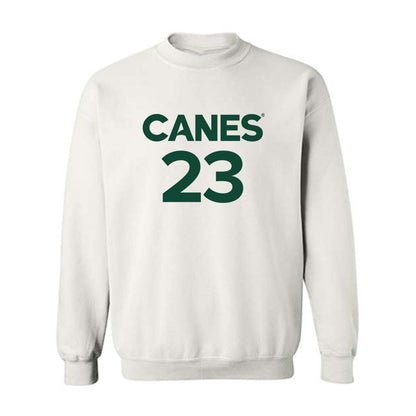 Miami - NCAA Women's Basketball : Meredith Tippner - Replica Shersey Crewneck Sweatshirt-0