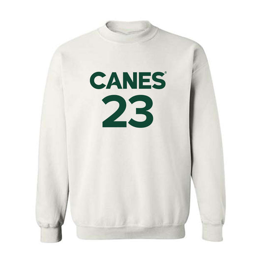 Miami - NCAA Women's Basketball : Meredith Tippner - Replica Shersey Crewneck Sweatshirt-0