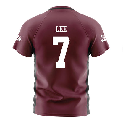 Montana - NCAA Women's Soccer : Lane Lee - Maroon Soccer Jersey-1