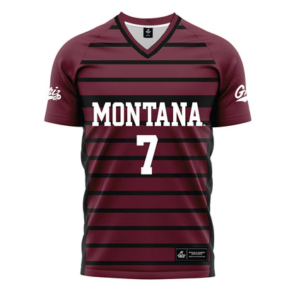 Montana - NCAA Women's Soccer : Lane Lee - Maroon Soccer Jersey-0