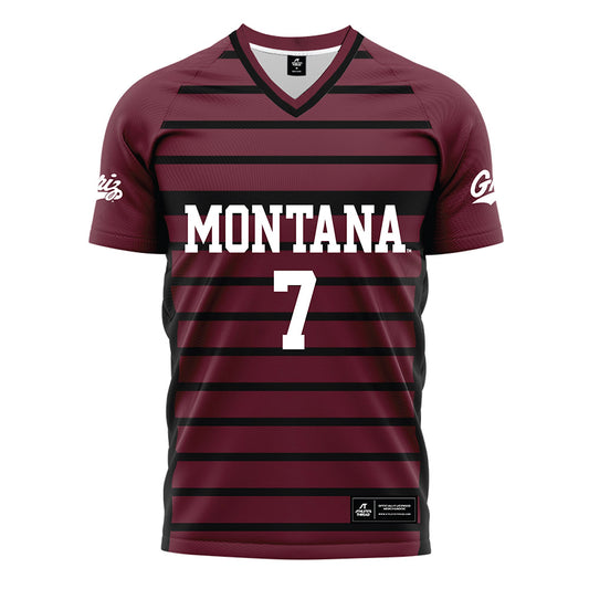 Montana - NCAA Women's Soccer : Lane Lee - Maroon Soccer Jersey-0