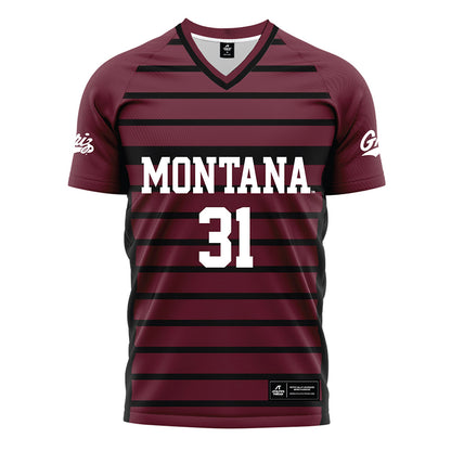 Montana - NCAA Women's Soccer : Malli Rude - Maroon Soccer Jersey-0