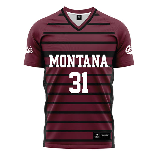 Montana - NCAA Women's Soccer : Malli Rude - Maroon Soccer Jersey-0