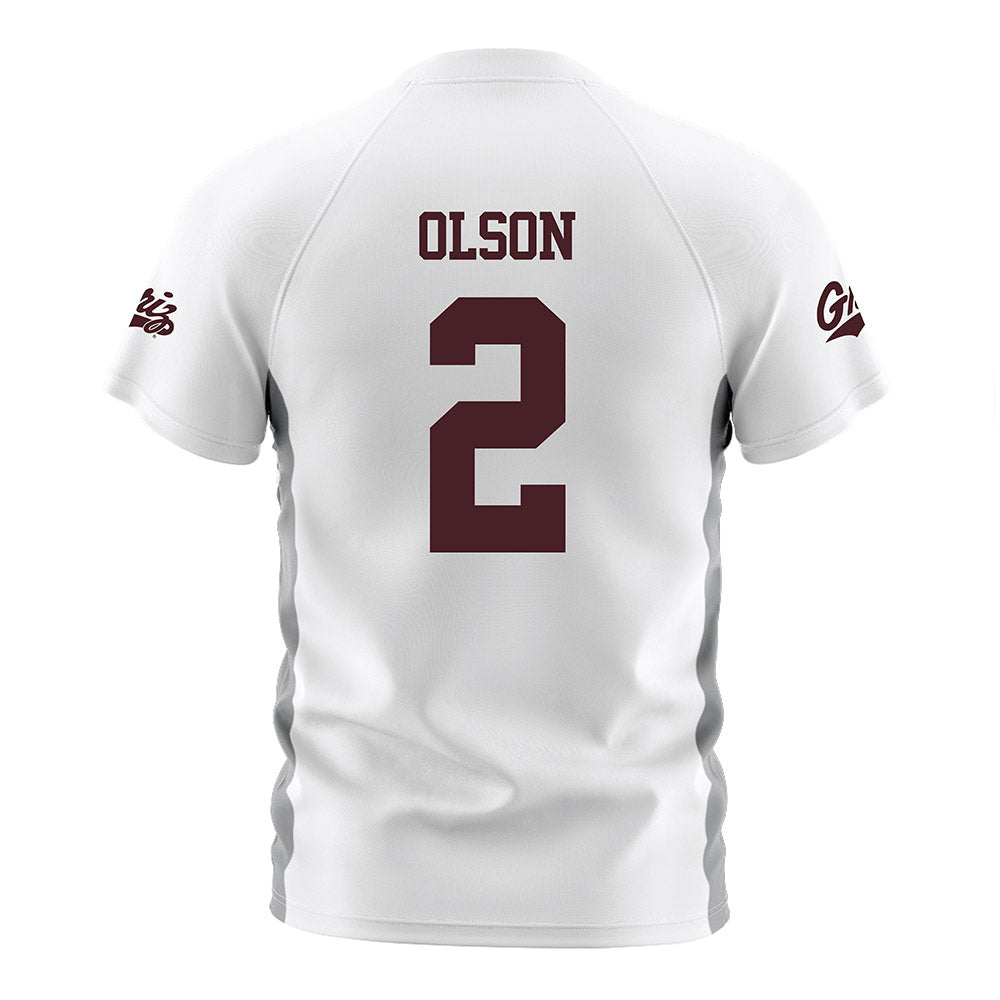 Montana - NCAA Women's Soccer : Grace Olson - White Soccer Jersey-1