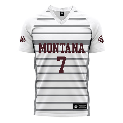 Montana - NCAA Women's Soccer : Lane Lee - White Soccer Jersey-0