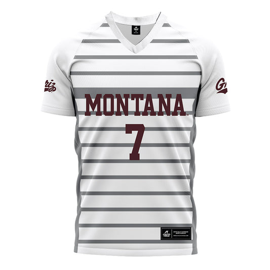 Montana - NCAA Women's Soccer : Lane Lee - White Soccer Jersey-0
