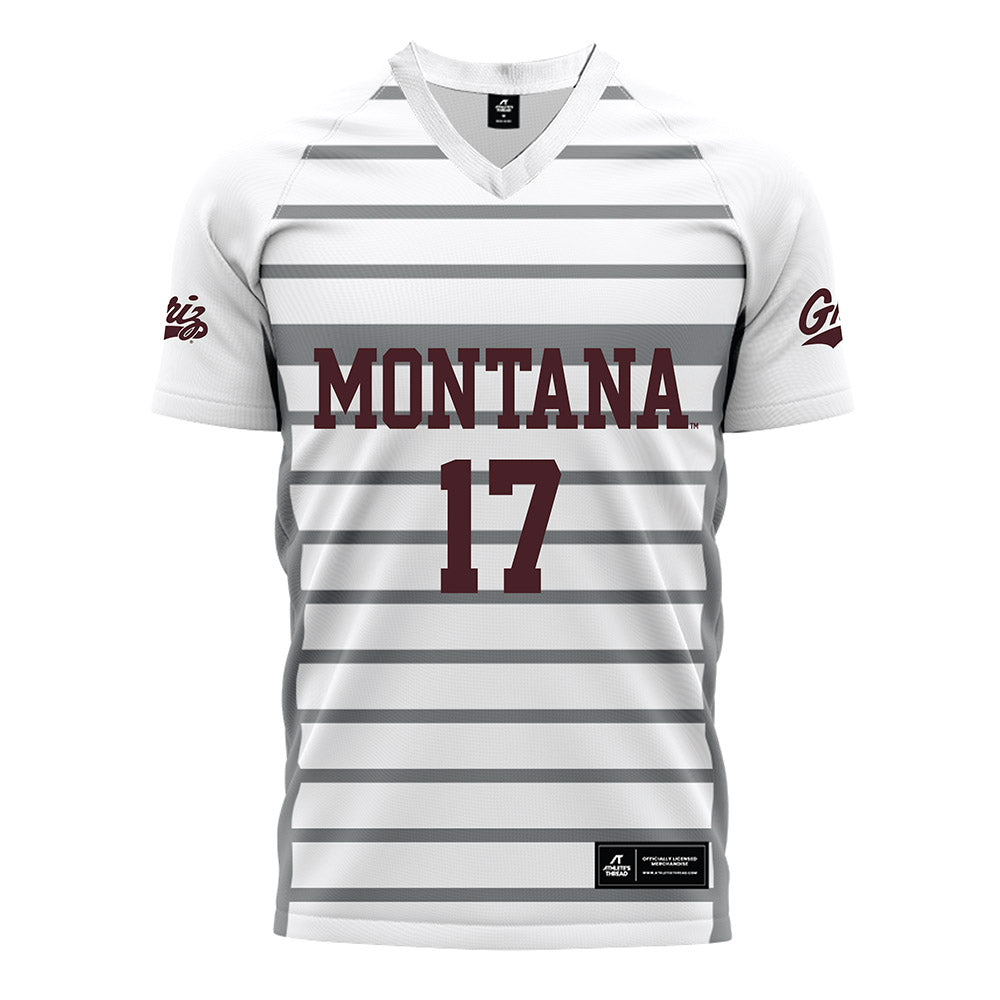 Montana - NCAA Women's Soccer : Mackenzie Hildebrand - White Soccer Jersey-0