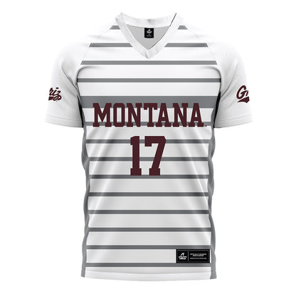 Montana - NCAA Women's Soccer : Mackenzie Hildebrand - White Soccer Jersey-0