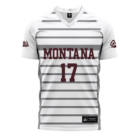 Montana - NCAA Women's Soccer : Mackenzie Hildebrand - White Soccer Jersey-0