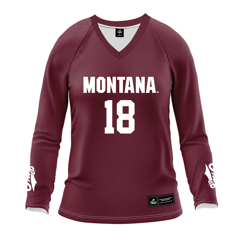 Montana - NCAA Women's Volleyball : Olivia LaBeau - Maroon Volleyball Jersey-0