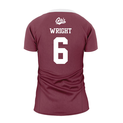 Montana - NCAA Women's Volleyball : Annika Wright - Maroon Volleyball Jersey-1