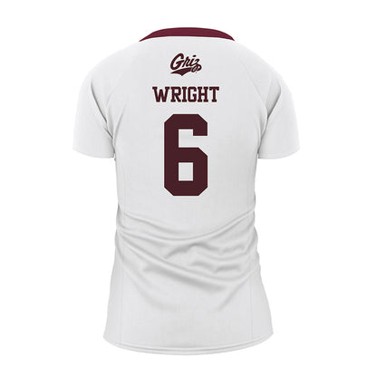 Montana - NCAA Women's Volleyball : Annika Wright - White Volleyball Jersey-1