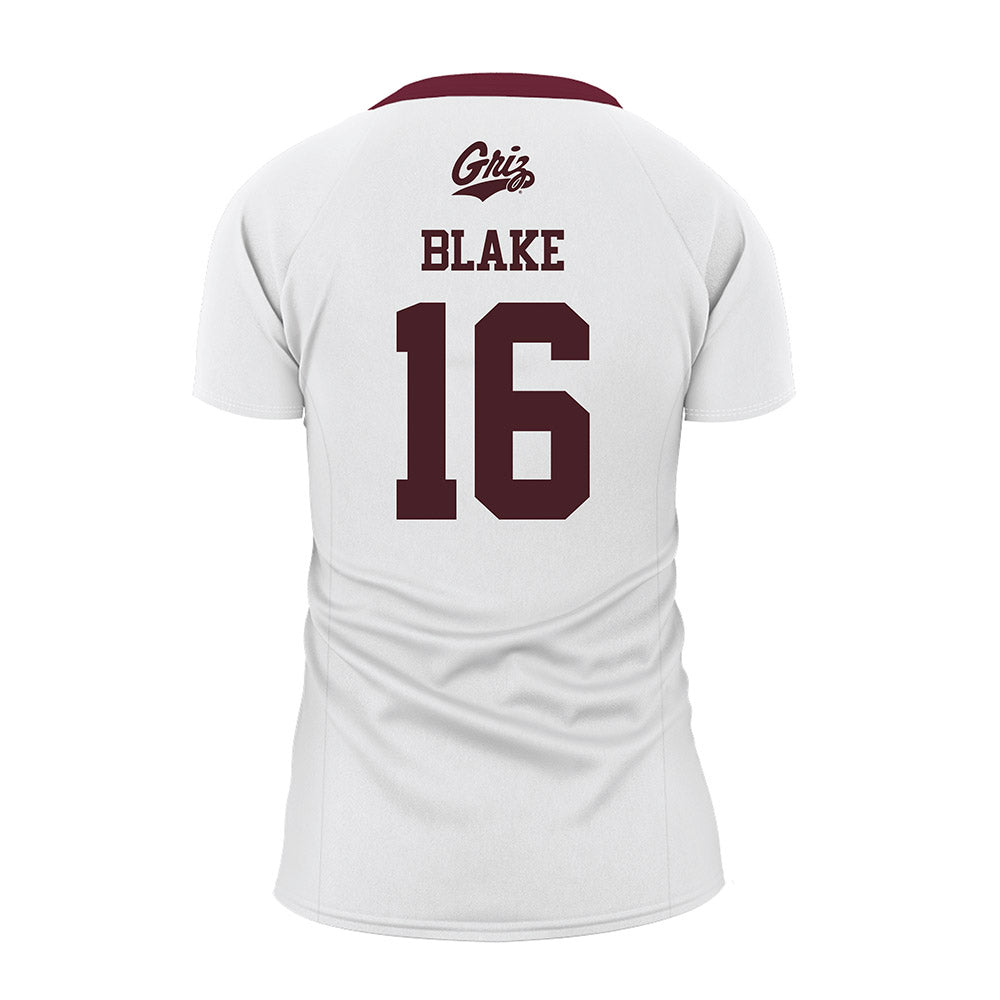 Montana - NCAA Women's Volleyball : Mylee Blake - White Volleyball Jersey-1