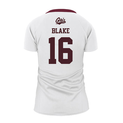 Montana - NCAA Women's Volleyball : Mylee Blake - White Volleyball Jersey-1