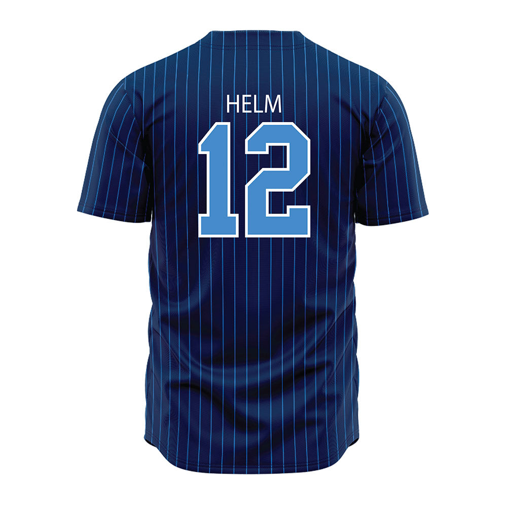 UA Fort Smith - NCAA Baseball : Landon Helm - Blue Pinstripe Jersey-1