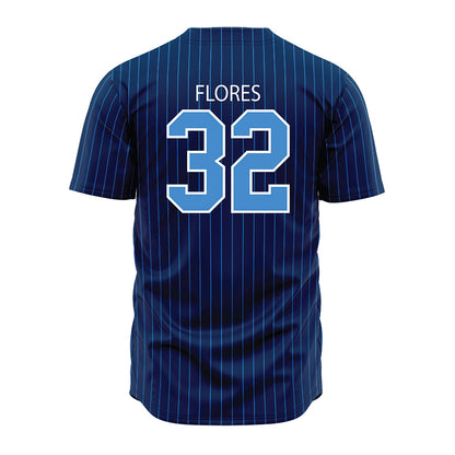 UA Fort Smith - NCAA Baseball : Kenneth Flores - Blue Pinstripe Jersey-1