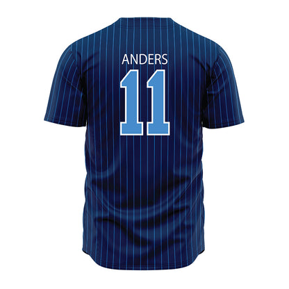 UA Fort Smith - NCAA Baseball : Shelby Anders - Blue Pinstripe Jersey-1