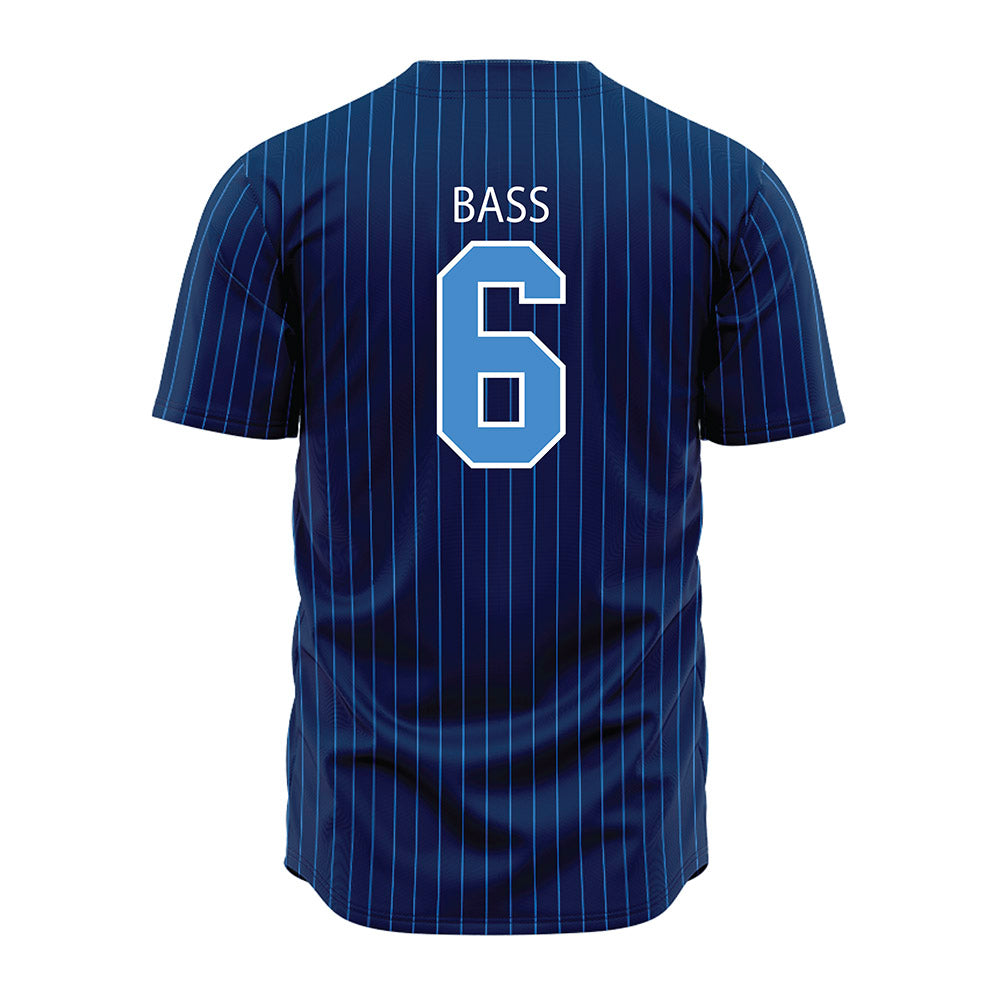 UA Fort Smith - NCAA Baseball : Spencer Bass - Blue Pinstripe Jersey-1