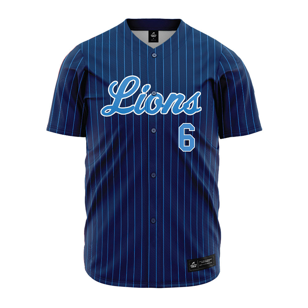 UA Fort Smith - NCAA Baseball : Spencer Bass - Blue Pinstripe Jersey-0
